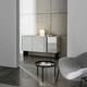 sideboard with long legs / contemporary / wood / with swing doors