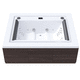 above-ground hot tub / rectangular / 4-seater / composite