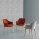 contemporary chair / indoor / fabric / beech base