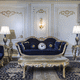 classic sofa / living room / fabric / with armrests