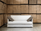 contemporary sofa / fabric / white / 2-person