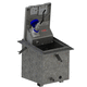 electrical distribution bollard / retractable / galvanised steel / stainless steel