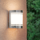 contemporary wall light / outdoor / stainless steel / glass