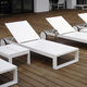 contemporary sun lounger / fabric / aluminum / garden