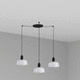 pendant lamp / steel / glass / opal