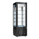 upright refrigerated display case / for shop / inox / with door