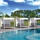 textile gazebo / fabric roof / aluminum frame / for hotel