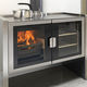 wood heating stove / 5 kW...10 kW / contemporary / metal