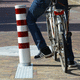 security post / flexible / removable / steel
