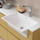 built-in washbasin / ceramic / with mixer tap / rectangular