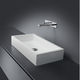 countertop washbasin / ceramic / rectangular / contemporary