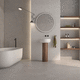 porcelain stoneware tile / matte / pearly finish / indoor