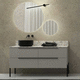 free-standing washbasin cabinet / ceramic / terrazzo / contemporary