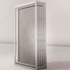 wooden tile display rack / metal / one-sided / panel