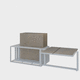 metal tile display rack / double-sided / panel / commercial