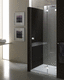 glass shower cubicle / aluminum / with hinged door / rectangular