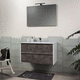 wall-hung washbasin cabinet / aluminum / contemporary / without door