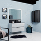 wall-hung washbasin cabinet / wooden / contemporary / without door