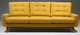 contemporary sofa / fabric / yellow / 3-seater