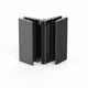 glass door hinge / for shower door / zamak / with self-closing system
