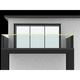 glass panel balcony / balustrade / aluminum / anodized aluminum