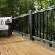 wooden railing / wood-plastic composite / bar / outdoor