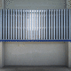 metal ventilation grill / linear / exterior / industrial