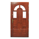 entry door / wooden / swing / semi-glazed