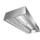 ceiling-mounted range hood / commercial / with built-in lighting