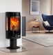 wood heating stove / 5 kW...10 kW / with legs / 3-sided