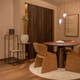 contemporary nesting tables / cardboard / metal base / rectangular