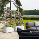 metal planter / rectangular / high / mobile