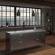 contemporary kitchen / stainless steel / stainless steel / island