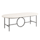 contemporary table / wrought iron / marble / wrought iron base