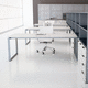 workstation desk / free-standing / multiplace / contemporary