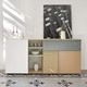 high sideboard / with long legs / contemporary / wooden