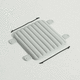 chair cushion / exterior / square / striped