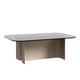 contemporary coffee table / glass / iron base / rectangular