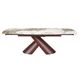 modern dining table / ceramic / steel base / oval