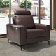 electric armchair / modern / leather / stainless steel