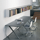 wall-mounted shelving system / contemporary / metal / commercial