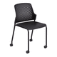 contemporary visitor chair / polypropylene / black / white