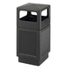 public trash can / polyethylene / hooded / contemporary
