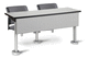 plastic auditorium seat / built-in table / swivel / without armrests