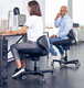 contemporary office chair / indoor / fabric / upholstered