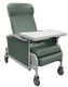 polyurethane medical chair / on casters / tablet / reclining