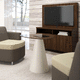 contemporary table / walnut / laminated wood / cherrywood