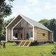 prefab house / energy-efficient / contemporary / wooden frame