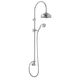 stainless steel shower column / chrome finish / wall-mounted / classic