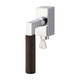 window handle / metal / wooden / contemporary